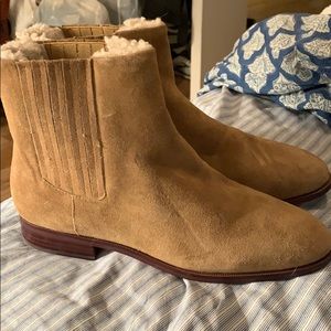 NEVER WORN. J CREW suede bootie